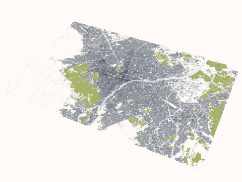 Sapporo City in Hokkaido Japan Modello 3D