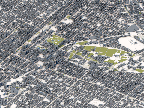 Sapporo City in Hokkaido Japan Modello 3D