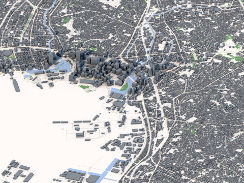 Yokohama City Japan 3D Model