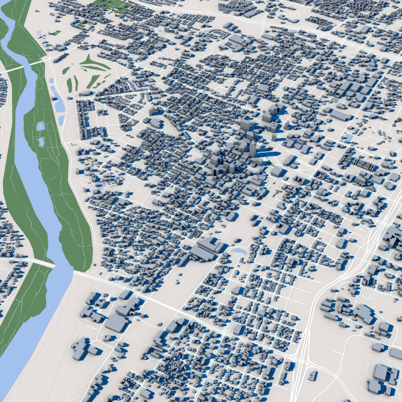 Albuquerque City New Mexico 3D मॉडल .c4d .max .obj .3ds .fbx .stl .blend 