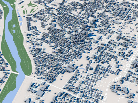 Albuquerque City New Mexico Modelo 3D