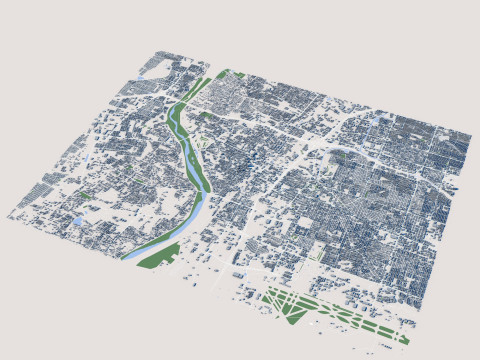 Albuquerque City New Mexico 3D मॉडल