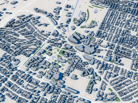 Albuquerque City New Mexico 3D Model