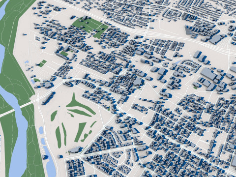 Albuquerque City New Mexico 3D मॉडल