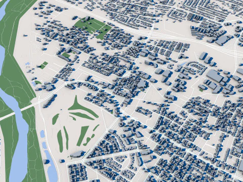Albuquerque City New Mexico 3D Model