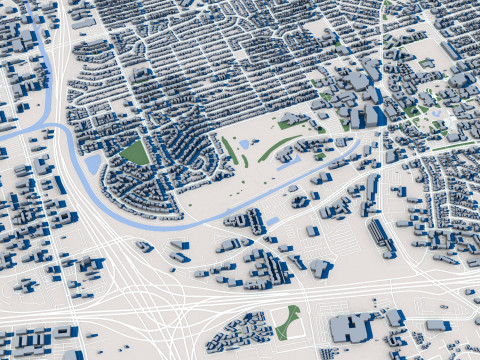 Albuquerque City New Mexico 3D मॉडल