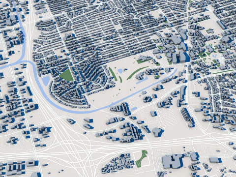 Albuquerque City New Mexico 3D Model