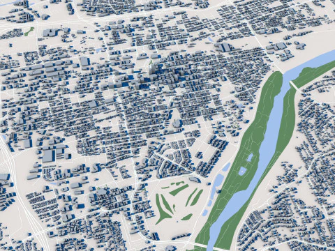 Albuquerque City New Mexico 3D Model