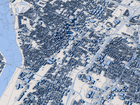 Albuquerque City New Mexico 3D मॉडल
