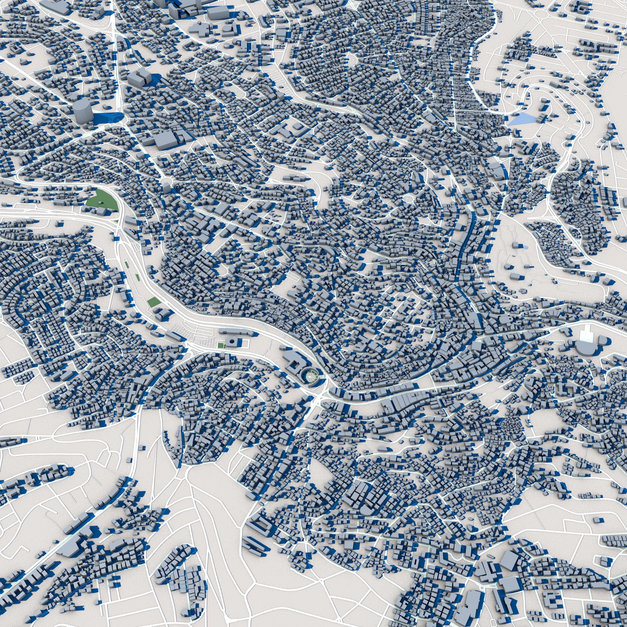 Amman City Jorda 3D Model .c4d .max .obj .3ds .fbx .stl .blend 