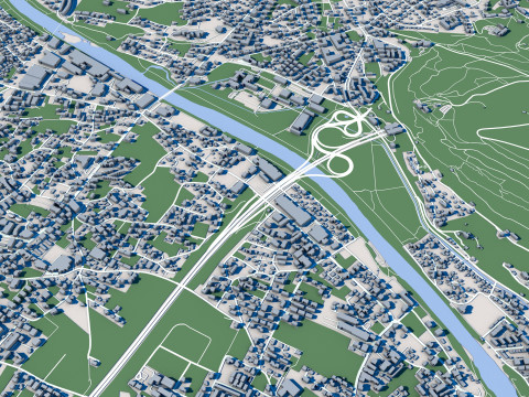 Bregenz City Austria 3D 모델