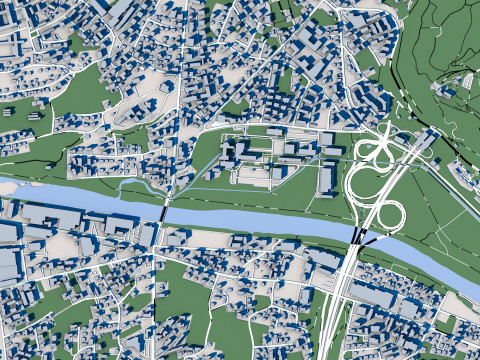 Bregenz City Austria 3D Model