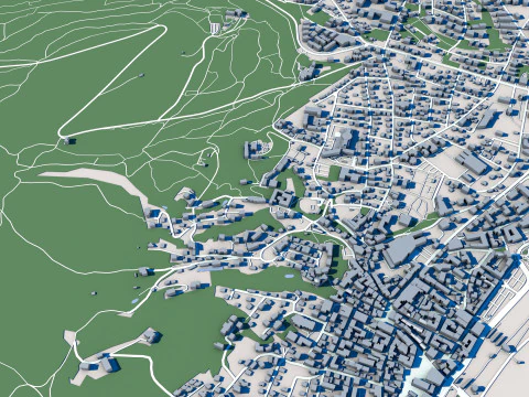 Bregenz City Austria 3D Model