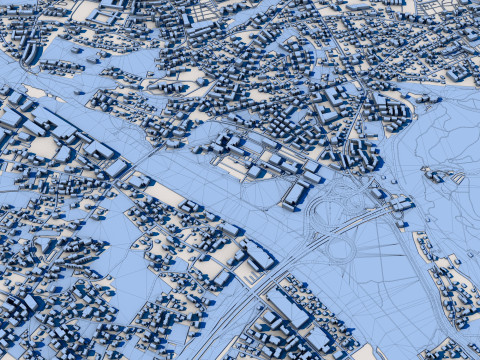 Bregenz City Austria 3D Model