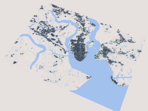 Charleston South Carolina USA 3D मॉडल