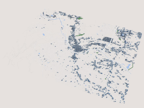 El Paso City Texas 3D 모델