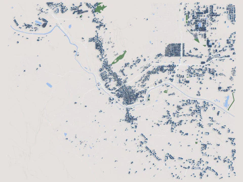 El Paso City Texas 3D Model