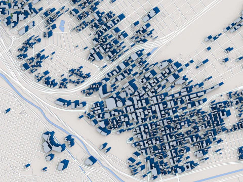 El Paso City Texas 3D Model