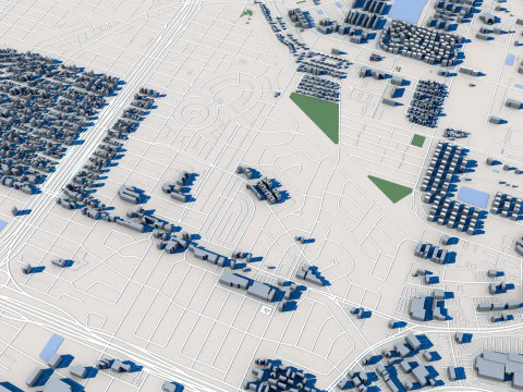 El Paso City Texas 3D Model
