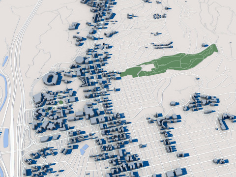 El Paso City Texas 3D 모델