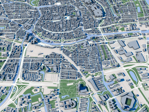 Groningen City Netherlands Modelo 3D