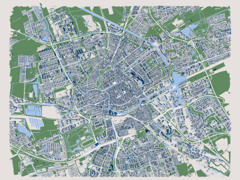 Groningen City Netherlands Modelo 3D