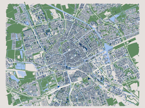 Groningen City Netherlands 3D Model