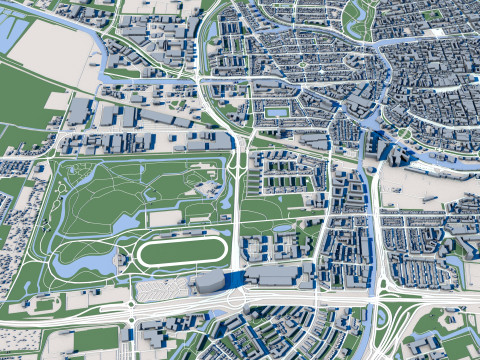 Groningen City Netherlands Modelo 3D