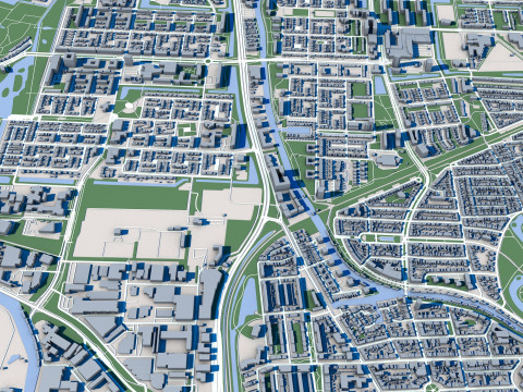 Groningen City Netherlands Modelo 3D