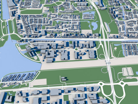 Groningen City Netherlands Modelo 3D