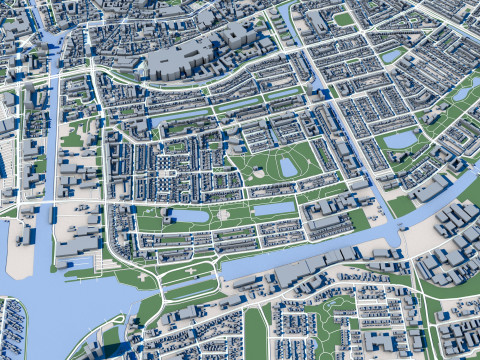 Groningen City Netherlands Modelo 3D