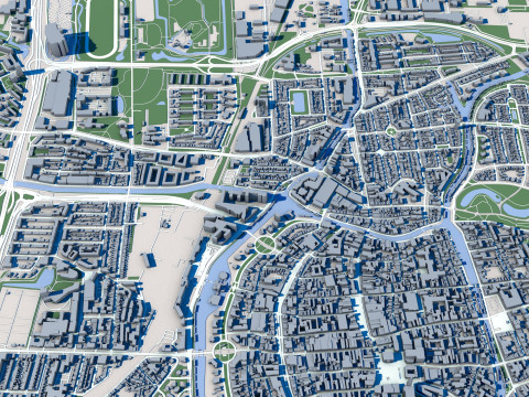 Groningen City Netherlands Modelo 3D