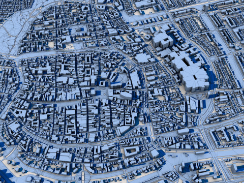 Groningen City Netherlands Modelo 3D