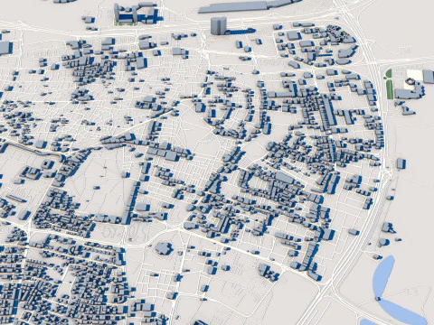 Manama City Bahrain 3D Model
