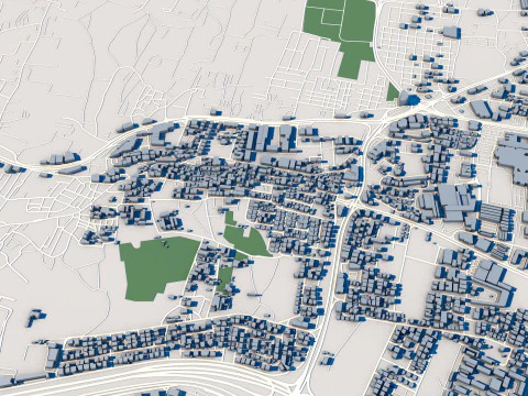 Manama City Bahrain 3D Model