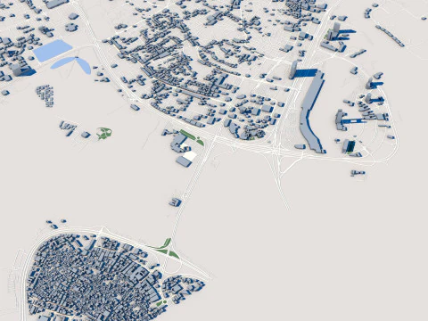 Manama City Bahrain 3D Model