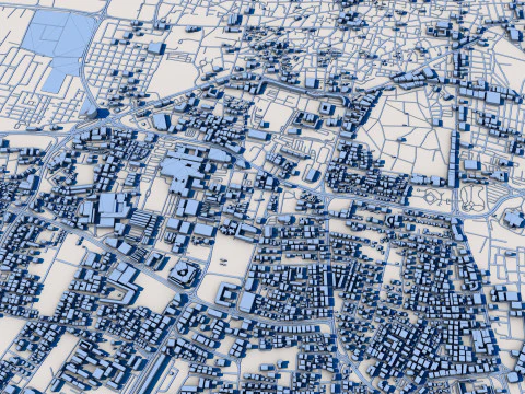 Manama City Bahrain 3D Model