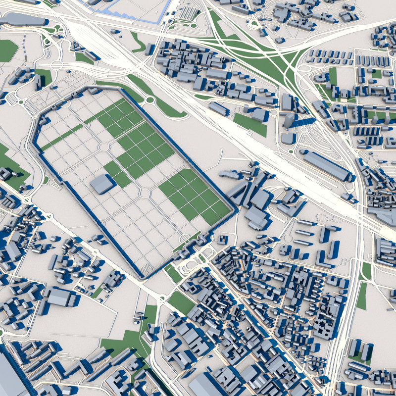 Part of Milan City Italy 2 3Dモデル .c4d .max .obj .3ds .fbx .stl .blend