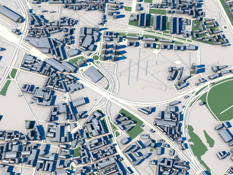 Part of Milan City Italy 2 3Dモデル