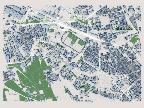 Part of Milan City Italy 2 3Dモデル