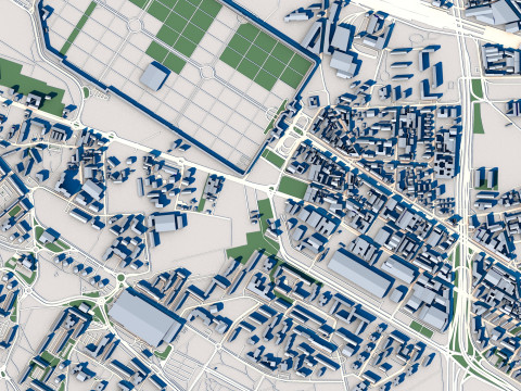 Part of Milan City Italy 2 3Dモデル