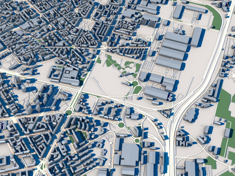Part of Milan City Italy 3D-Modell