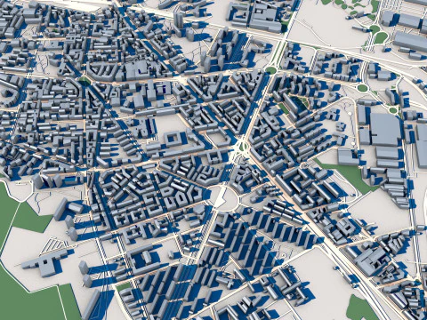 Part of Milan City Italy 3D Model