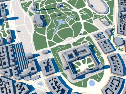 Porta Sempione Milan Italy Modello 3D