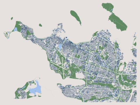 Reykjavik City Iceland 3D Модель