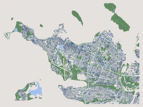 Reykjavik City Iceland 3D Model