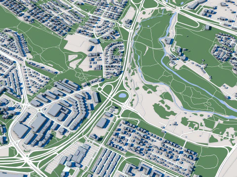 Reykjavik City Iceland 3D Model