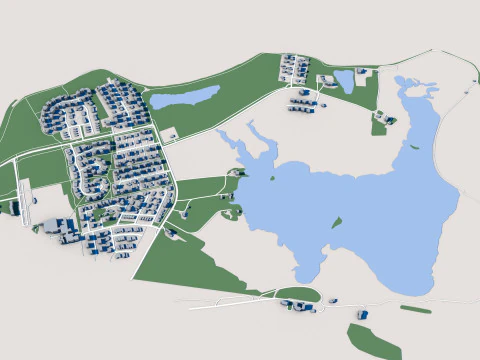 Reykjavik City Iceland 3D Model