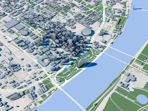 Saint Loui City USA 3D Model