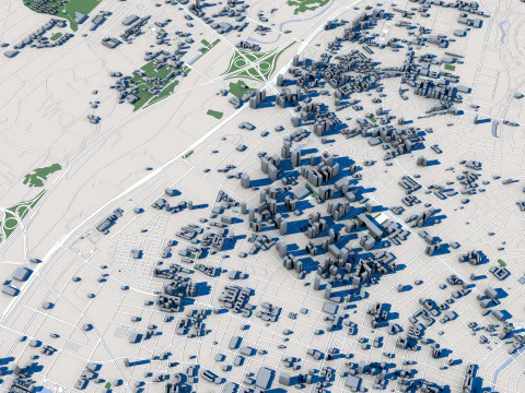 Тайчжун Город Тайвань 3D Модель